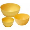 Misy plastové DELÍCIA, súprava 3 ks, žltá