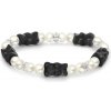 Thomas Sabo A2170-052-11-L15 Pearl Bracelet With 5 Black Gold Bears