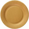 Papierové taniere zlaté 18 cm - 6 ks