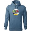 No signal televízny obrazec - Mikina pánska Cape s kapucňou - 2XL ( Denim )