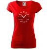 Matematické hodiny - Dámske tričko Pure - 2XL ( Červená )