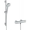 Hansgrohe Croma Select S, sprchová súprava Vario s termostatom Ecostat 1001 CL a sprchovou tyčou 72 cm, biela/chrómová, HAN-27833400