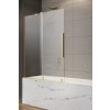 RADAWAY FURO GOLD PND II 160cm ľavá vaňová zástena pevná so zasúvacou časťou, profil zlatý, sklo číre, 10109838-09-01L10112794-01-01