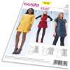 Strih Burda 6721 - Áčkové šaty, mini šaty, šaty s vreckami