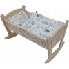 KOLÍSKA pre bábiky, posteľná bielizeň 3 ks KOŁYSKA GRAWEROWANA