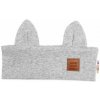 Čelenka Cat s úškami pre deti Hand Made - šedý melír 104/128 (4-8l)