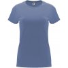 Capri dámske tričko s krátkym rukávom, modrá Denim, 2XL