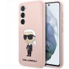 Karl Lagerfeld Silicone (KLHCS23SSNIKBCP) kryt na Samsung Galaxy S23 – Ružový Ikonik