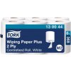 Papierové utierky v rolke 2-vrstv. TORK Plus 420 biele M2, návin 125 m