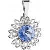 Evolution Group Prívesok bižutéria so Swarovski krištáľmi modrý kvietok 54032.3 light sapphire
