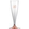 Santex ŠAMPUSKY plastové 80. narodeniny Rose Gold 14cl 6ks