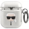 Karl Lagerfeld KLA2UKHGS AirPods cover silver Glitter Karl`s Head (KLA2UKHGS)