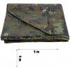 Tarpaulin Plachta Khaki 4x5 m, 80 g m, zakrývacia, oliva -kamufláž, s okami PRO-2170024