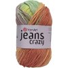 YarnArt Jeans Crazy 8202 Oranžová, fialová, zelená