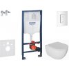 Grohe Rapid SL - Set predstenovej inštalácie, klozetu Oudee a dosky softclose, tlačidlo Skate Cosmopolitan, alpská biela SANI11BA3101