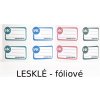Etikety LESKLÉ popisovateľné 16ks - A