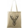 Jeleň kresba - Taška bavlnená - 42 x 38 cm ( Naturalna )