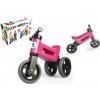 Teddies Odrážadlo ružové FUNNY WHEELS 2v1 výška sedadla nastaviteľná 28 / 31cm