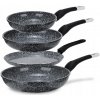 Panvica sada 4 kusov Elitehoff sivá s nepriľnavým povrchom 20/24/28 cm