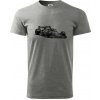 Formula v závode - Klasické pánske tričko vyššej gramáže - M ( Tmavosivý melír )