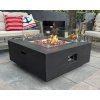 Exterierove ohnisko betónové na plyn (propan butan) + integrovaný stol 91x91cm OLYMP čierny