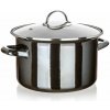 Banquet Hrniec smaltovaný METALLIC Black 24 cm 3,7 l s pokrievkou 24 cm