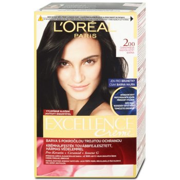 L'Oréal Permanentná farba na vlasy Excellence Creme 200 černohnědá