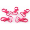 Plastová karabína prievlak 17 mm - 5 ks 3 pink