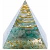 Nefertitis Orgonit pyramída s amazonitom malá NF43130 - 3 x 3,2 cm