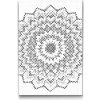 Vymalujsisam.sk Bodkovanie - Geometrická mandala Farba: Čierna, Veľkosť: 20x30cm, Rám: Bez rámu, iba zrolované plátno
