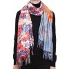 Dámská designová šála LaVita RR3130-15 vlčí máky veľkosť uni