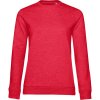 B&C Mikina B&C Set In, dámská COT01W02Wv7305-heather red 2XL Melír červená