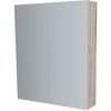 Mereo, Mereo Kúpeľňová zrkadlová skrinka 80 cm, galerka, 2 x dvierka, Multidecor, Dub Kronberg svetlý, MER-CN798G82DKRS