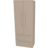 Mereo, Mereo Bino, kúpeľňová skrinka vysoká 163 cm, dvojitá, Multidecor, Šedý kameň, MER-CN699SEKA