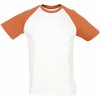 SOĽS Funky Pánske tričko SL11190 White / Orange L