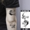 REBELULU Tetovačka Dočasné tetovanie Vodeodolná dočasná nálepka na tetovanie Flower Moon Planet Earth Butterfly Flash Tatoo Falošné tetovanie Body Art Ženy Muži