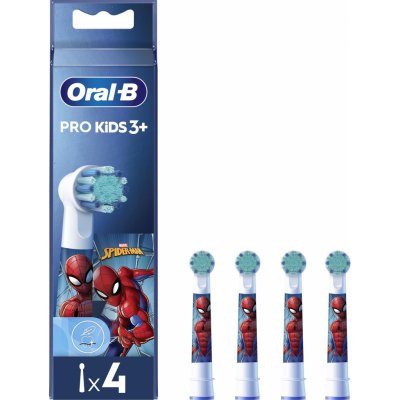 Náhradná hlavica k zubnej kefke Oral-B Pro Kids Kefkové Hlavy S Motívy Spiderman, 4 ks (8006540805237)