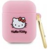 Hello Kitty Liquid Silicone 3D Kitty Head Logo Pouzdro pro AirPods 1/2 HKA23DKHSP