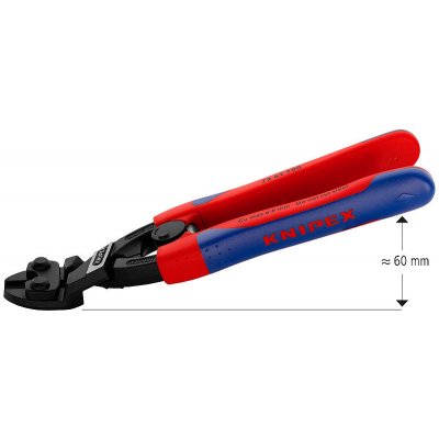 Kompaktné cvikacie kliešte na plasty vyhnuté 200mm KNIPEX 72 62 200