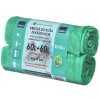 vrecia na odpad Lumax 60 litrov 60x70 cm 2x10 ks zaväzovacie zelené HDPE 16 μm