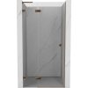 MEXEN/S - Lunar L sprchové dvere krídlové ľavé 80, transparent, ružové zlato 834L-080-000-60-00-L