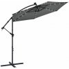 InternetovaZahrada - LED slnečník Brazília 300 cm - tmavošedý