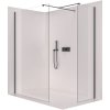CERANO Sprchová zástena Walk-in Onyx TL/P čierna mat, transparent sklo 150x140