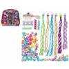 Sada korálikov a vrkôčikov na vlasy plast mix druhov na karte - mix variantov či farieb