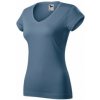 MALFINI FIT V-NECK 162 Tričko dámske 1626012 XS 60 denim