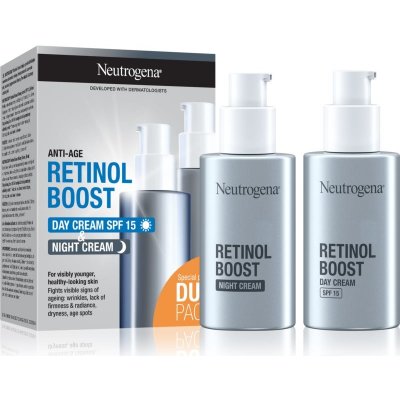 Neutrogena Retinol Boost denný krém SPF 15 50 ml + nočný krém s retinolom 50 ml