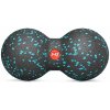 Hop-Sport Dvojitá masážna loptička EPP 80mm čierno-modrá