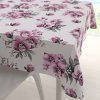 Biante Bavlnený štvorcový obrus Sandra SA-623 Lila orchidey na bielom 90x90 cm
