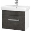Dreja Umývadlová skrinka SOLO SZZ 55 - N01 Biela lesk / Úchytka T01 / D16 Tmavý betón