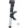OEM Mini pumpa s montážnym držiakom pre bicykel / skúter, čierno-strieborná (FSPMP-387)